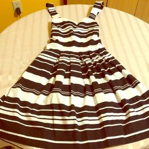 Banana Republic Criss Cross Black and White Dress